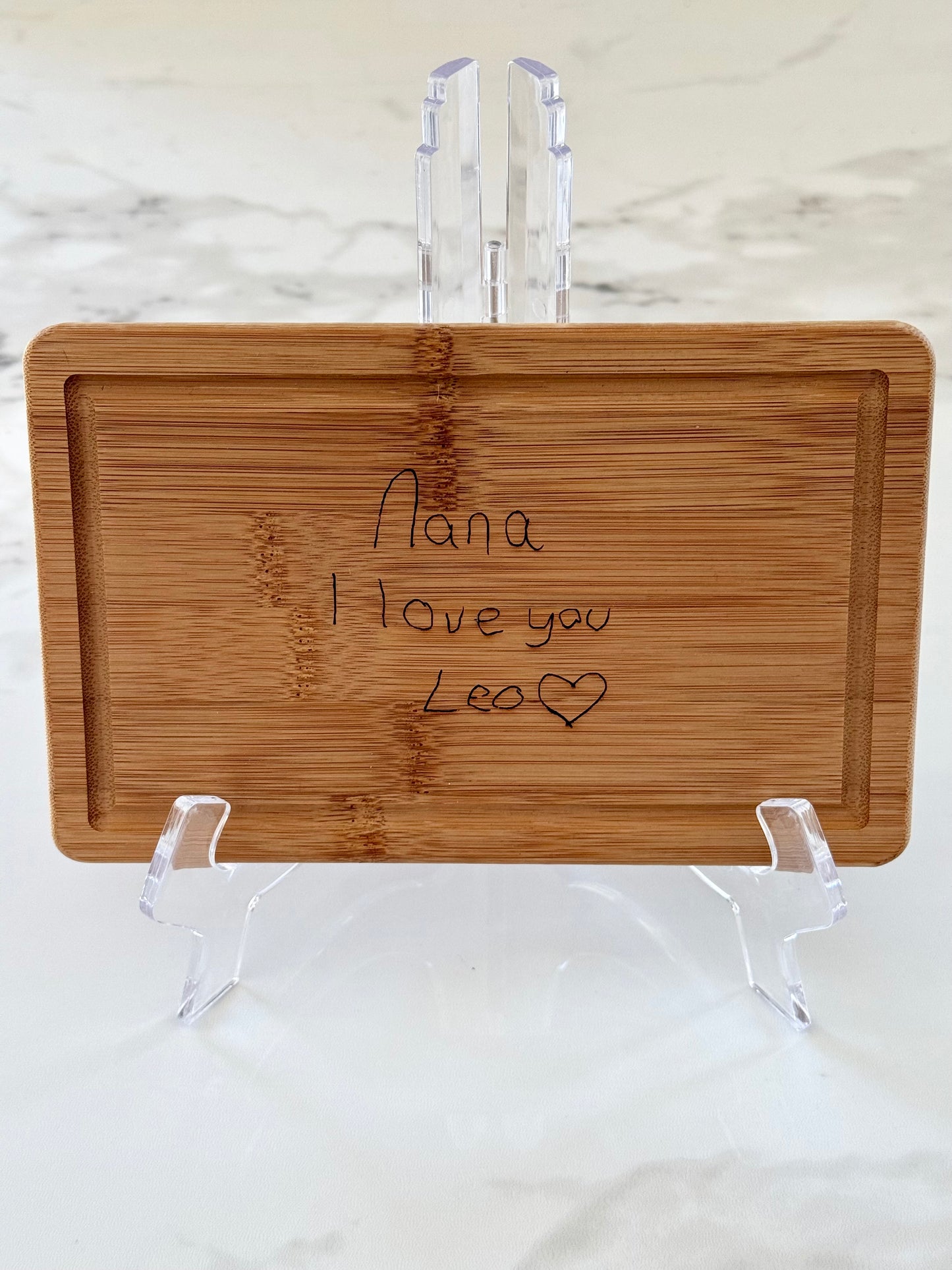 Custom Chopping Board with Handwritten Message