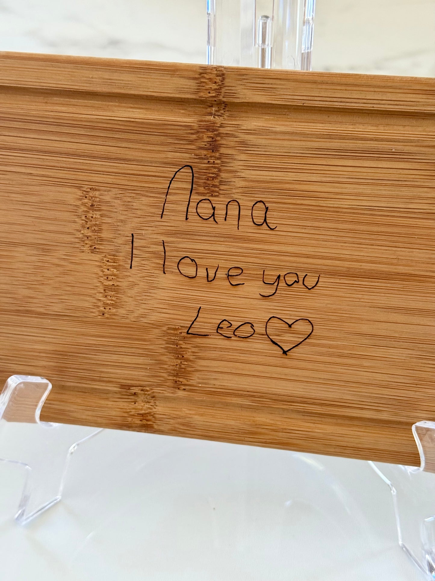 Custom Chopping Board with Handwritten Message