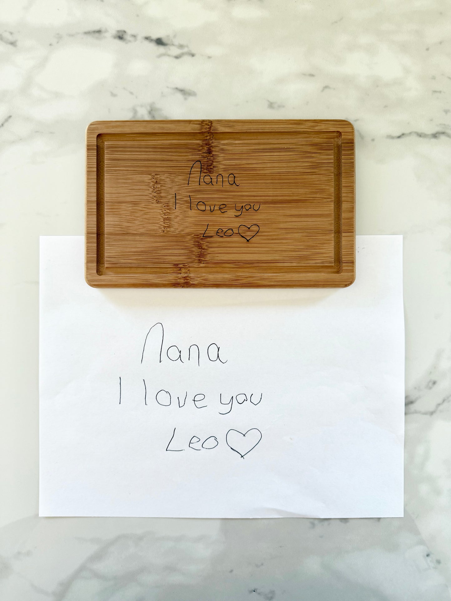 Custom Chopping Board with Handwritten Message
