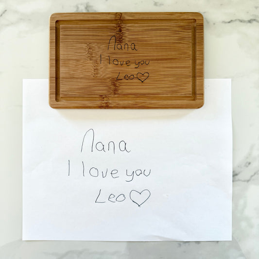 Custom Chopping Board with Handwritten Message